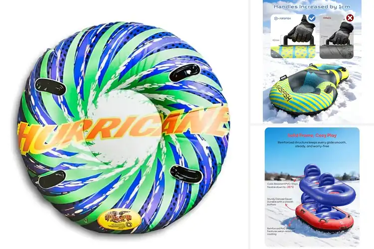 Detailed view of Best 2-Person Inflatable Snow Tubes