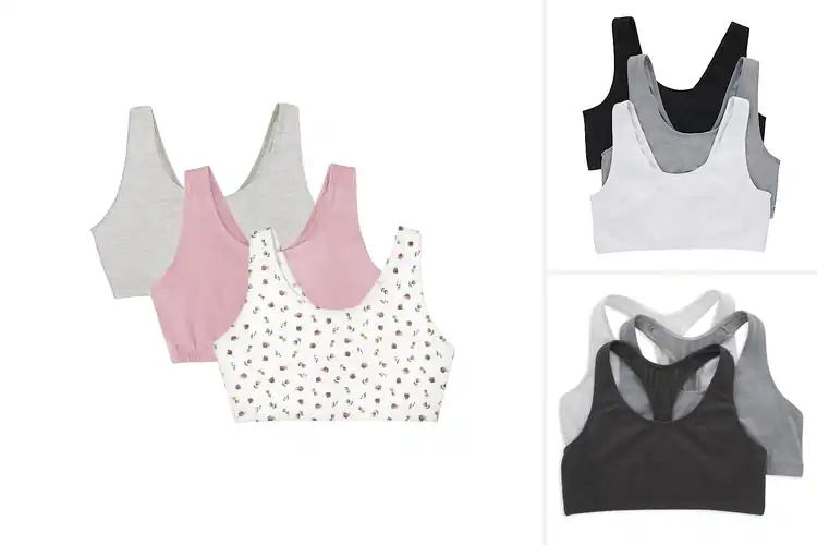 Detailed view of Best 3-Pack Cotton Sports Bras