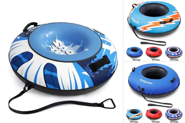 Detailed view of Best Canvas Covered Snow Sled Tubes