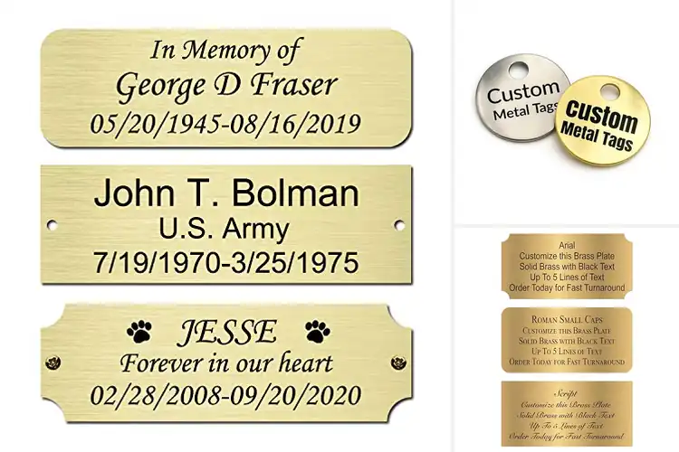 Detailed view of Best Custom Engraved Brass Tags