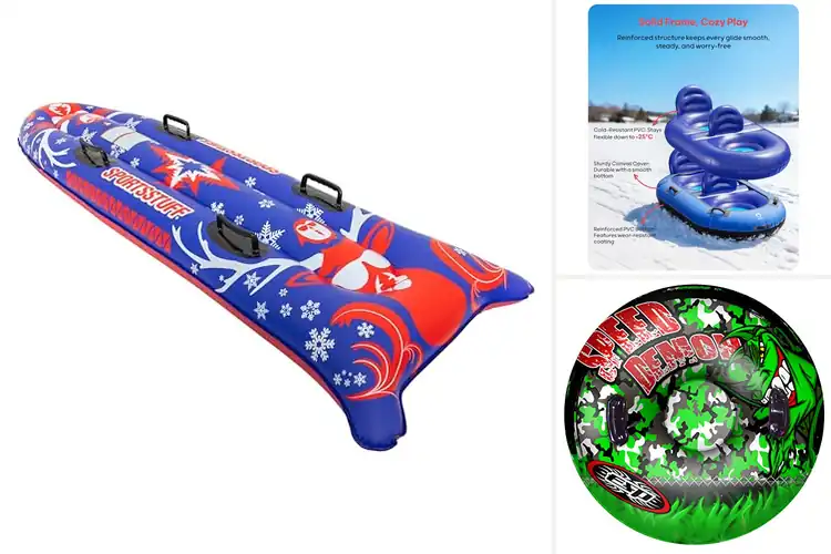 Detailed view of Best Dual Backrest Snow Tube Safety