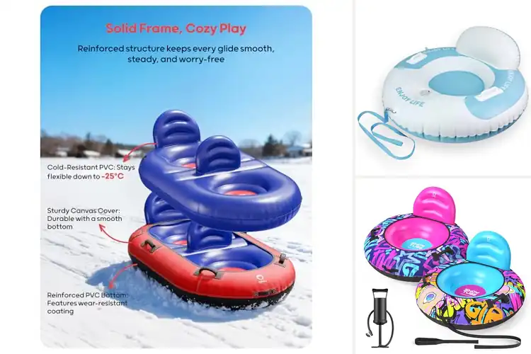 Detailed view of Best Dual Backrests Snow Tubes