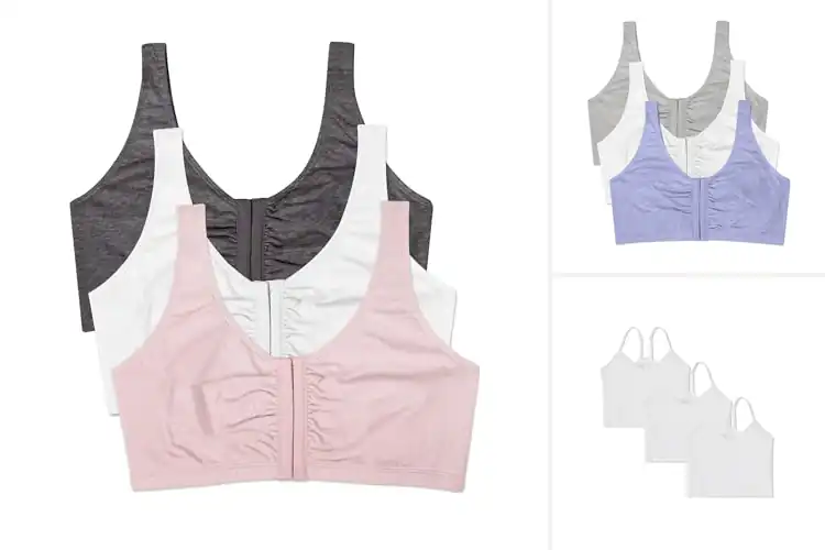 Detailed view of Best Eco-Conscious 3-Pack Bras
