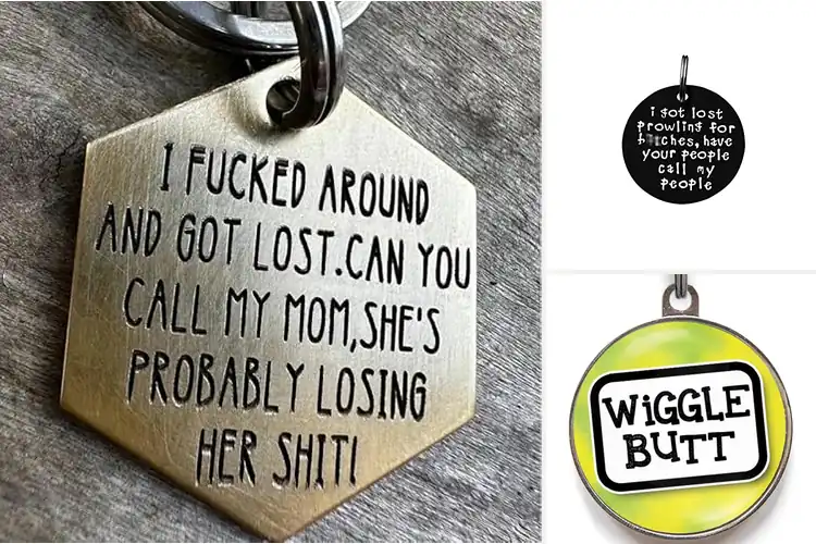 Detailed view of Best Fun Booty Themed Dog Tags