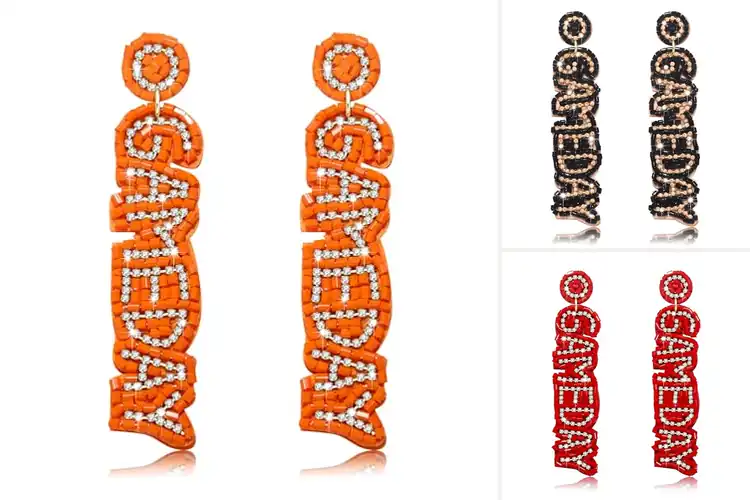Detailed view of Best Game Day Jewelry Gift: Bold, Lightweight Team Spirit
