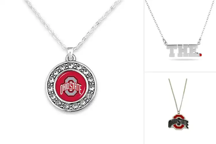 Detailed view of Best Ohio State Buckeyes Abby Necklace Gift