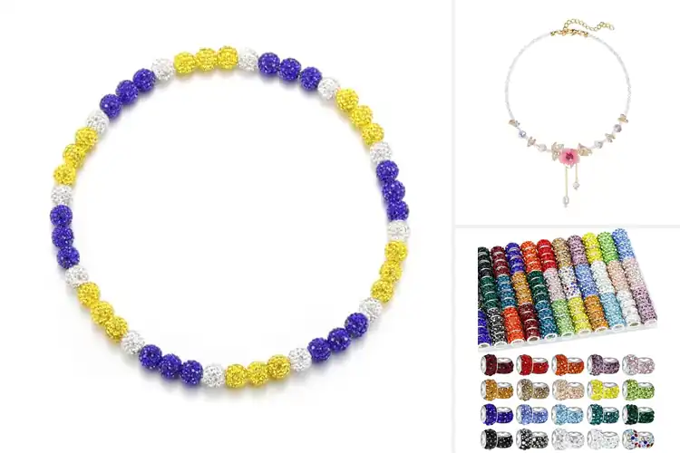 Detailed view of Best Rhinestone Charm Bead Necklaces