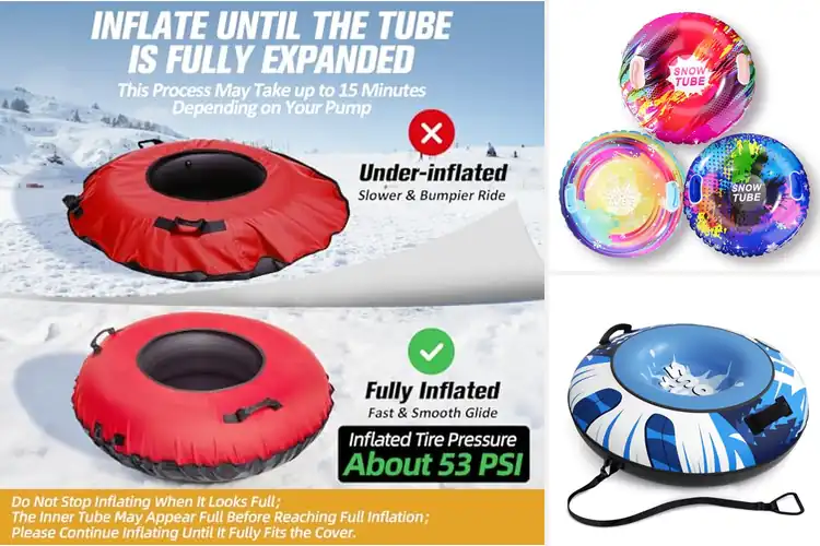 Detailed view of Best Winter Gift Snow Tubes: 10 Top Picks for Snowy Fun